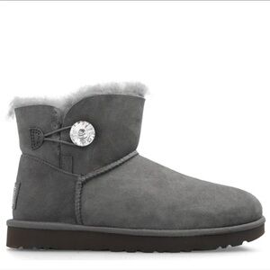 UGG mini Bailey Swarovski button bling boots 7